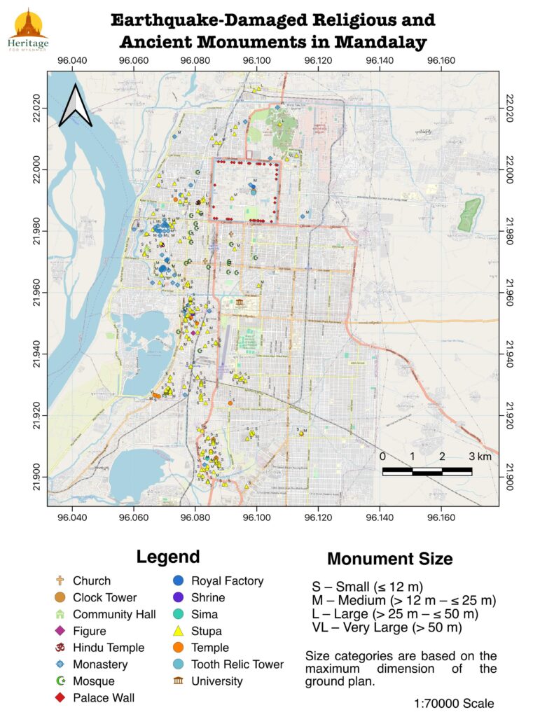 Madalay damaged map