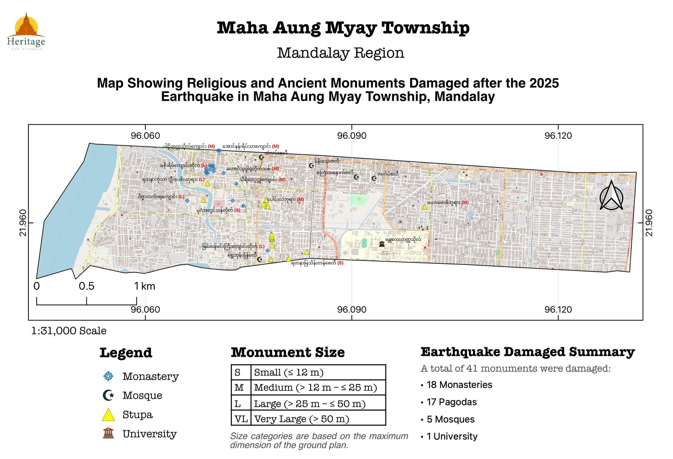 maha aung myay damage map